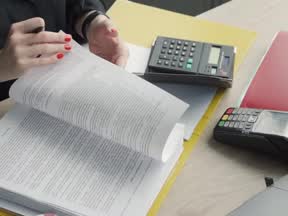 An accountant at their desk