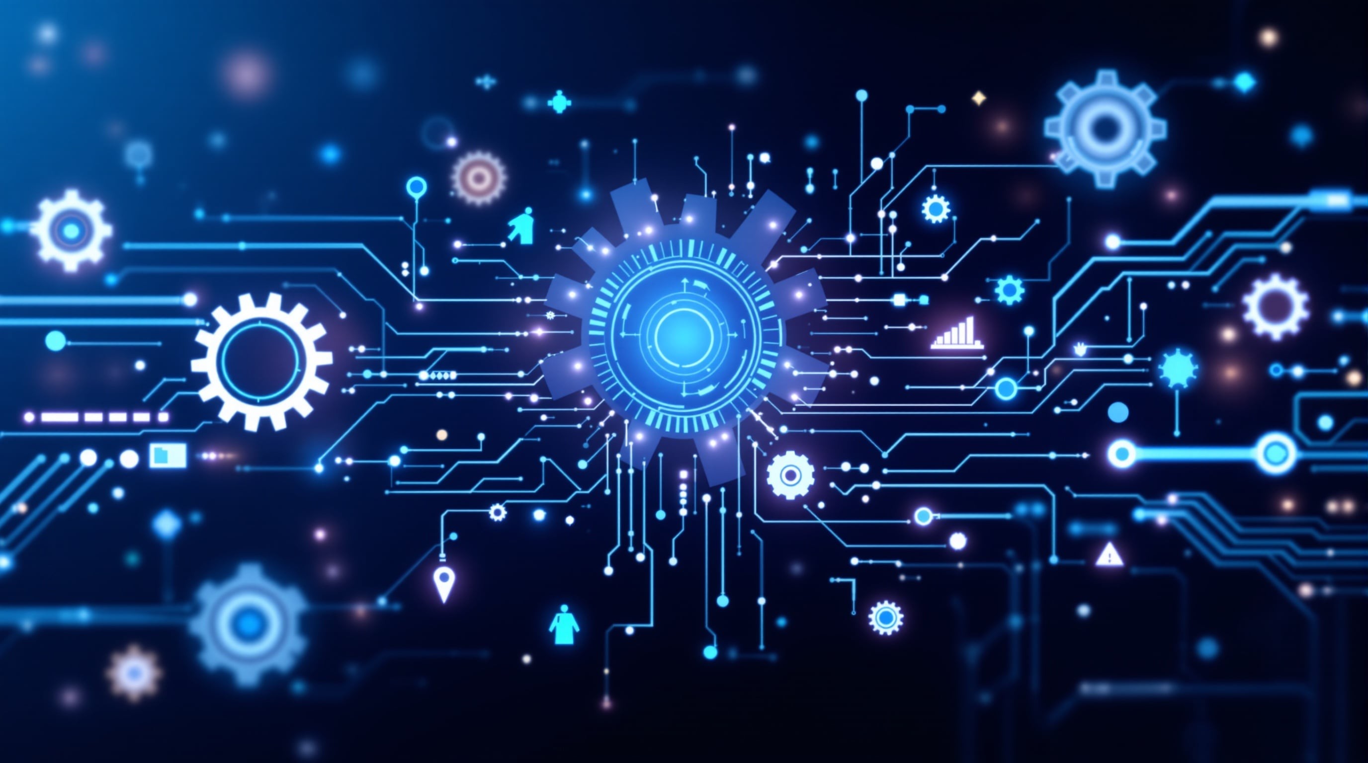 AI automation abstract background